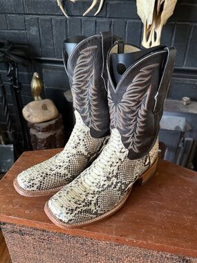 Men's Cowtown Python Skin Boots